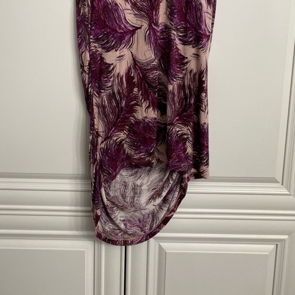 Apt 9 Women Sz Large Purple Pink Scoop Neck Short Sleeve Ruched Knit Midi Dress - Picture 11 of 13